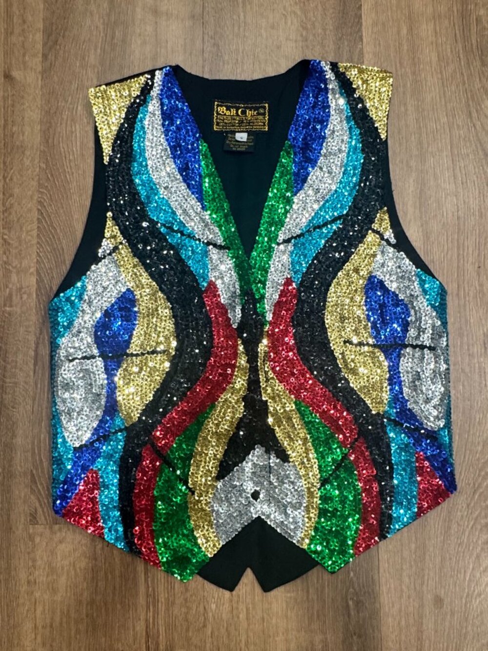 Bal Chie Multicolor Sequin Statement Vest ✨🌈